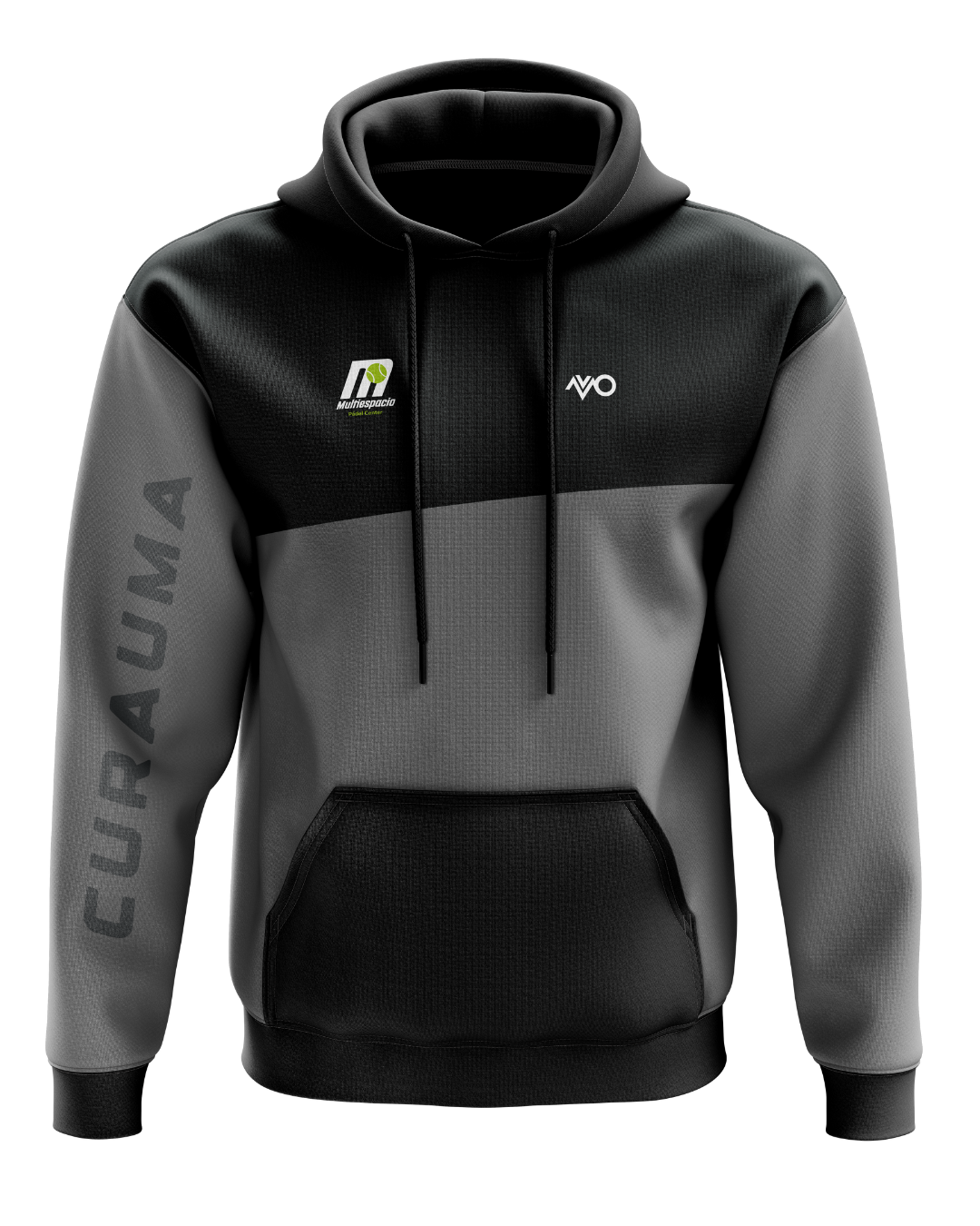 Poleron Canguro - Black Grey by Multiespacio